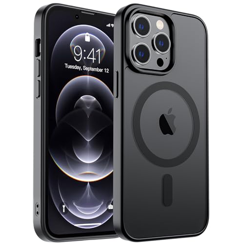 zapica Magnetic for iPhone 12 Pro Max Case, Black | Compatible with MagSafe, Military Grade Drop Protection, Translucent Matte Anti-Scratch Phone Cover - color: Black, size: Iphone 12 Pro Max 6.7''