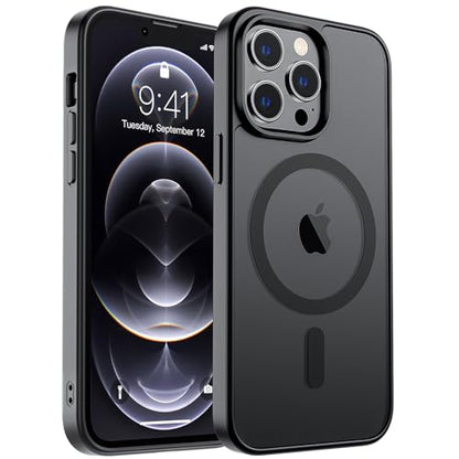 zapica Magnetic for iPhone 12 Pro Max Case, Black | Compatible with MagSafe, Military Grade Drop Protection, Translucent Matte Anti-Scratch Phone Cover - color: Black, size: Iphone 12 Pro Max 6.7''