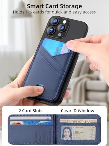 for Magsafe Wallet Stand Tracker (iOS Only) Magnetic Card Holder Finder - color: Blue Find My