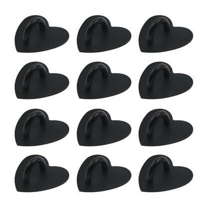 Phone Charm Hook Adhesive Phone Finger Grip Hook, Heart Shaped - color: Matte Black