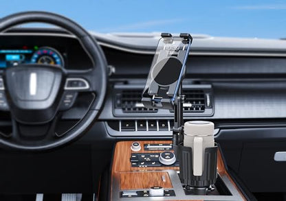 Cup Holder Tablet Mount, Ipad Cup Holder Car Mount with Adjustable Arm for Tablet iPhone 3-11in iPad Pro Air Mini, Fire, iPhone 15, Galaxy S24 Z Fold 5 - size: 3-13 inches