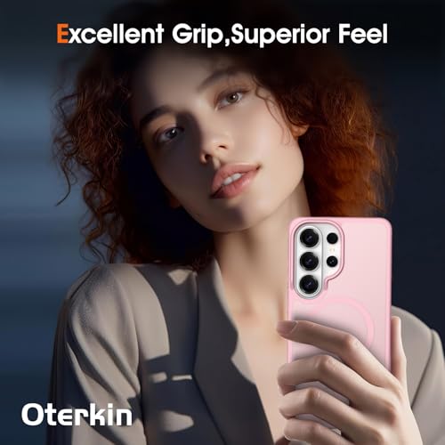 Oterkin Magnetic Samsung Galaxy S26 Ultra Case, Light Pink | Matte, Compatible with MagSafe, Frosted Translucent, Shockproof Anti-Scratch Slim Fit, Military Grade Protection - color: S26 Ultra-Light Pink, size: Galaxy S26 Ultra Case 6.9''