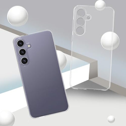TENOC Phone Case for Samsung Galaxy S25+ Plus, Clear Case Shockproof Protective Bumper Slim Cover - color: Clear, size: S25 Plus