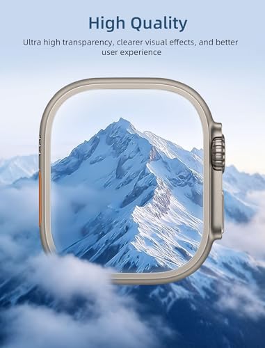 [8 Pack] Screen Protector for Apple Watch 49mm Ultra 2/1 Anti-Scratch,iWatch Self-Healing Soft TPU,Bubble-Free,HD Clear Soft Watch Film,Touch Sensitive,Ultra-thin for iWatch Accessories - size: 49mm Ultra3/2/1