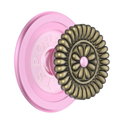 PopSockets Phone Grip for MagSafe, Magnetic Holder- Stamped Pink - color: Enamel Stamped Pink, style: MagSafe