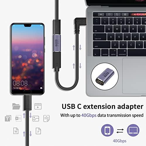 Duttek USB C Extender Adapter, USB C Coupler 40Gbps,100W PD and 8K@60Hz Video Display, Type C to Type C Adapter for Steam Deck, MacBook,Thunderbolt ect (3 Pack) - style: Three Styles USB C Adapter