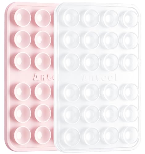 PKYAA Anteel Max - Silicone Suction Phone Case Adhesive Mount, Upgraded Super Strong Grip, Durable, Easy to Use, Hands-Free Sticky Phone Holder for Selfies, Tiktok Videos, 2.56"x3.94" (LPK&TP) - color: LPK&TP
