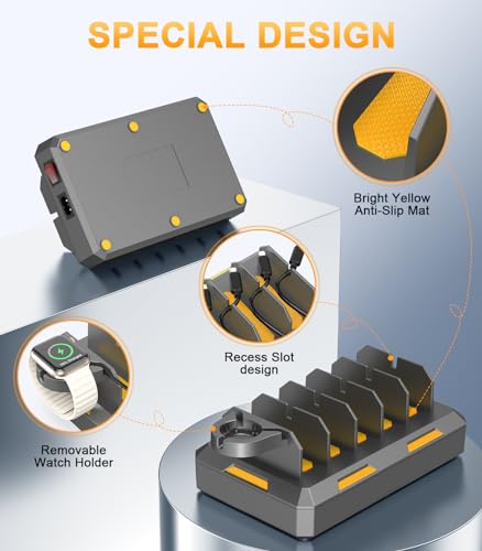 CREATIVE DESIGN Charging Station for Multiple Devices, 50W Charger Dock