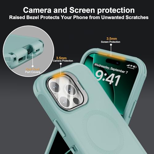 Follaroma for iPhone 16 Pro Case,Magnetic,Heavy Duty Case,6.3'',Mint - color: Mint, size: iPhone 16 Pro 6.3''