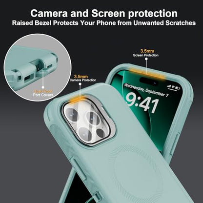 Follaroma for iPhone 16 Pro Case,Magnetic,Heavy Duty Case,6.3'',Mint - color: Mint, size: iPhone 16 Pro 6.3''