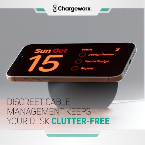 Wireless Charger Stand, Compatible with MagSafe, iPhone 12-18, Desk Stand - color: Black