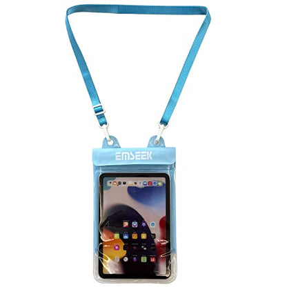 Waterproof Ebook Reader Case Holder Tablet Cover Bag eReader Dry Pouch for Amazon Kindle Paperwhite Oasis Fire 7 Nook Kobo iPad mini Samsung Tab Google Nexus Up to 8.5”(Blue) - color: Blue