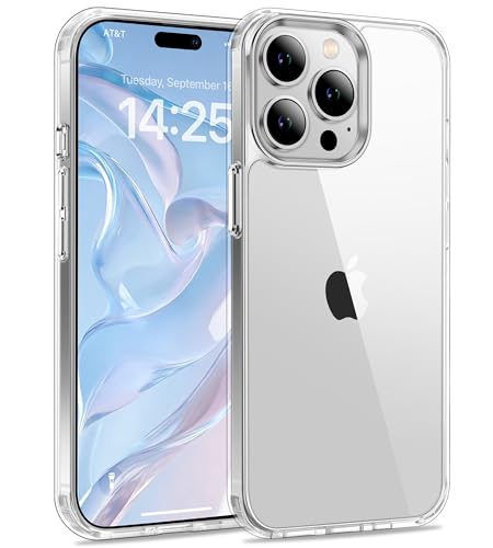 USLAI Case for iPhone 14 Pro, Anti-Yellowing, Crystal Clear Back, Shockproof & Military‑Grade Drop Protection - Transparent - color: Clear, size: iPhone 14 Pro