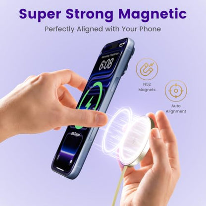 15W Magnetic Fast Charging Pad, Wireless Charger for Apple MagSafe - color: Lemon Yellow*3