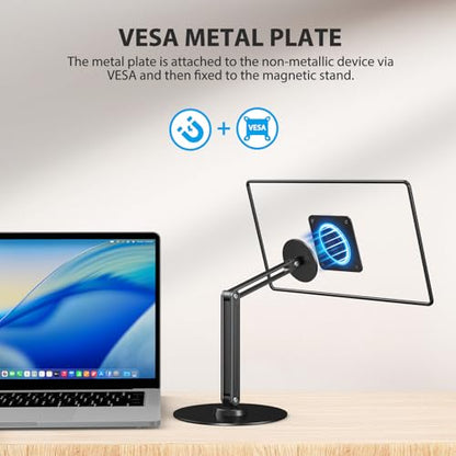 UPERFECT Magnetic VESA Stand, Adjustable Aluminum Arm for Portable Monitor - size: 19"