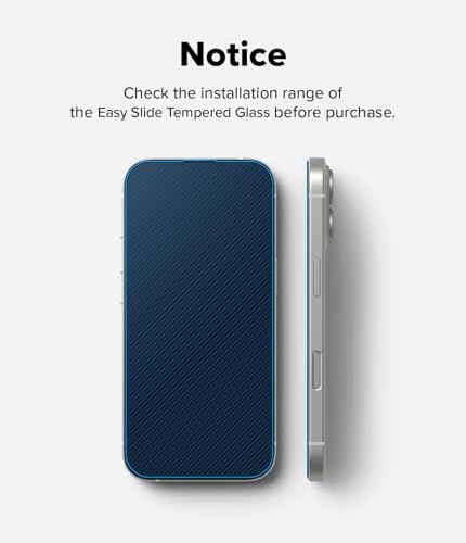 Ringke for iPhone Air Screen Protector [Easy Slide, 2 Pack] | Easy Installation with Alignment Tool, Case Friendly Premium 9H Hardness Tempered Glass - size: iPhone Air