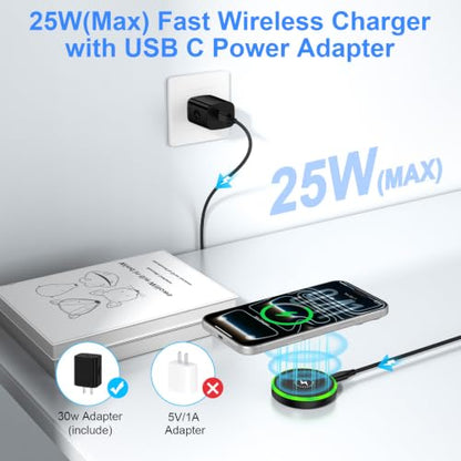 25W Magnetic Wireless Charger for Samsung Fast Charging Pad for Galaxy S26