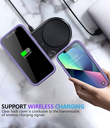 Diverbox for iPhone Xr Case [Shockproof] [Dropproof] [Dust-Proof],Heavy Duty Protection Phone Case Cover for Apple iPhone XR (Purple) - color: Purple-3in1