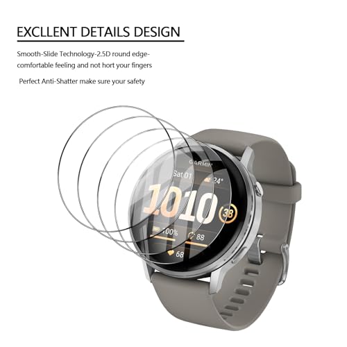 Anoowkoa 4 Pack Compatible with Garmin Venu 4 45mm/Gamin Venu 3 45mm Screen Protectors [Non-Glass] Premium Soft Film Full Coverage.High Definition.Scratch-resistant,drop-proof.Easy to install - color: Garmin Venu 4 45mm