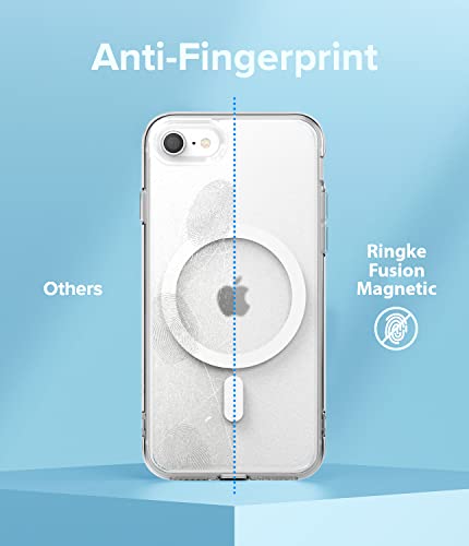Ringke for iPhone SE 3rd Generation Case [Fusion Magnetic Matte Clear] | Compatible with MagSafe, Oil & Dirt Resistant, Anti-Fingerprint Technology Prevents Oily Smudges, Feels Velvety Soft - size: iPhone SE