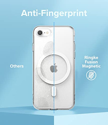 Ringke for iPhone SE 3rd Generation Case [Fusion Magnetic Matte Clear] | Compatible with MagSafe, Oil & Dirt Resistant, Anti-Fingerprint Technology Prevents Oily Smudges, Feels Velvety Soft - size: iPhone SE