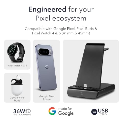 Wasserstein 3-in-1 Charging Station for Pixel, Buds, and Pixel Watch 4 & 5