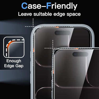 JETech Screen Protector for iPhone Air, 3-Pack | 9H Tempered Glass, HD Clear, Anti-Scratch Protection, Easy Installation Tool - size: iPhone Air