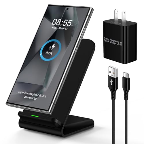 15W Samsung S25 FE Wireless Charger Fast Charging Stand for Galaxy Z Fold8 - color: 1-pack Black