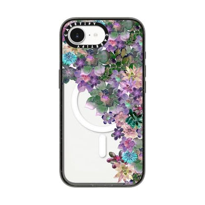 CASETiFY for iPhone 17e / 16e Case - Impact Compatible with MagSafe | 8.2 ft. 4x Military Grade Drop Protection | MY SUCCULENT GARDEN | Black - color: My Succulent Garden, size: iPhone 16e (6.1")