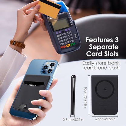 Gugxiom for MagSafe Wallet, Magnetic Wallet for Phone, Full Find My Functionality, 3000Gs Ultra-Strong Magnetism, Foldable Magnetic Phone for iPhone 17/16/15/14/13/12 Series
