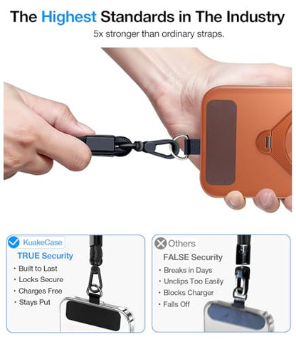 Phone Lanyard, Phone Wrist Strap with 2 Tether Tabs for All Phones, Blue - color: Blue