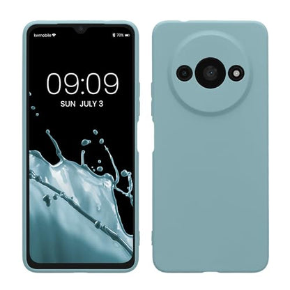 kwmobile Case Compatible with Xiaomi Redmi A3 Case - Protective Slim TPU Phone Cover - Soft Matte Finish - Antique Stone - color: Antique Stone
