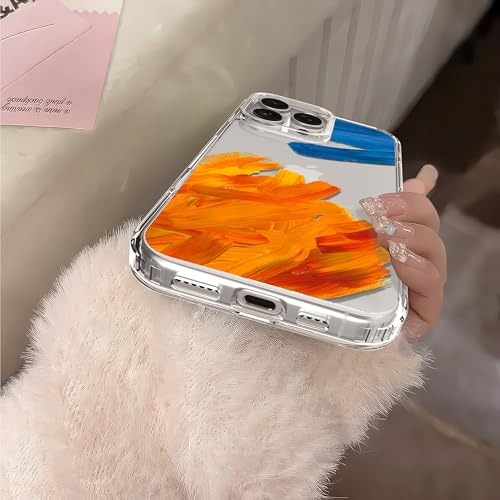 IAIYOXI Clear Case for iPhone 16 Pro, [Crystal Clear Military-Grade Drop Protection], Non-Yellowing, Slim Lightweight Transparent TPU Bumper Phone Case Cover Design - Oil Ink - color: Oil Painting Ink, size: iPhone 16 Pro