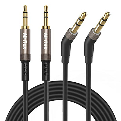 Mr Rex 3.5mm to 2.5mm Aux Cable Cord for Bose 700 QuietComfort QC45 QC35II QC35 QC25 Noise Cancelling Headphones, JBL E45BT E55BT E65BTNC Bluetooth Earphone, Audio Replacement Wire (2-Pack, 5FT) - size: 2-Pack, 5FT