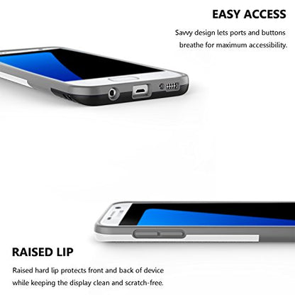 Galaxy S7 Edge Case, Jeylly One-Piece Ultra Slim 3 Color Impact Anti-Slip Rugged Soft TPU Bumper Shockproof Protective Case Cover Shell for Samsung Galaxy S7 Edge S VII Edge G935 - Light Grey | One-Piece Slim 3 Color Impact Anti-Slip Rugged Soft TPU Bumpe