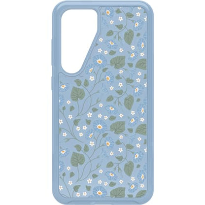 OtterBox Samsung Galaxy S24+ Symmetry Series Clear Case - Dawn Floral (Blue), Ultra-Sleek, Wireless Charging Compatible, Raised Edges Protect Camera & Screen - color: Blue, style: Samsung Galaxy S24+