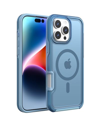 ArtsEvo Strong Magnetic for iPhone 16 Pro Max Case, Compatible with MagSafe, 360° Military-Grade Protection, Slim Translucent Matte Phone Case, Light Blue - color: Light Blue, size: iPhone 16 Pro Max