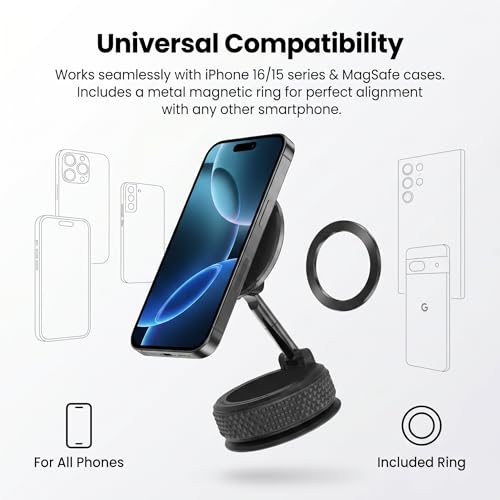 2026 Upgraded Magnetic Car Phone Holder for MagSafe iPhone 18-12 Pro Max
