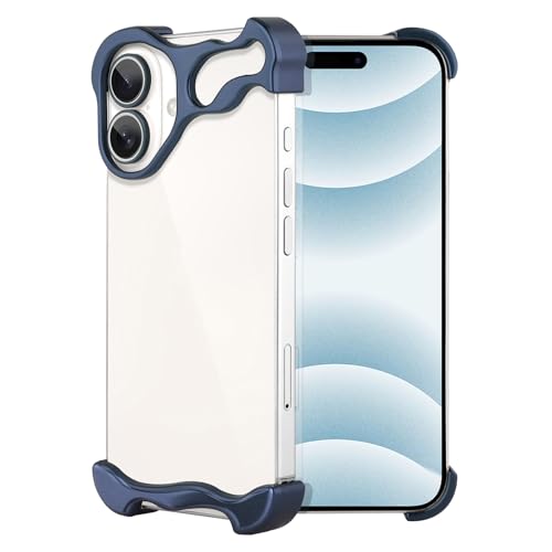 Frameless Phone Case Crafted for iPhone 16 Blue - color: Aluminum Blue, size: iPhone 16