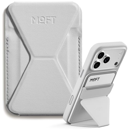 MOFT Magnetic Wallet Stand Compatible with iPhone 18/17/16/15/14/13 Series, Angle Adjustment Magsafe Compatible MOVAS Phone Stand - color: Misty Cove, size: Standard