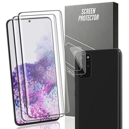 2+2 Pack Tempered Glass for Samsung Galaxy S20 Plus Screen Protector with Camera Lens Protector, 9H Hardness, HD Clear Film, Case Friendly, Screen Protector for Samsung Galaxy S20 Plus - size: for Galaxy S20 Plus