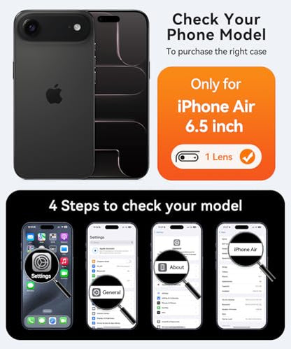 CANSHN Magnetic Compatible with iPhone Air Case(6.5 Inch), Upgraded [Full Camera Protection] [Compatible with Magsafe] [Translucent Matte] Shockproof Phone Cover for iPhone 17 Air Case,Deep Blue - color: Deep Blue, size: iPhone Air (6.9 Inch,1 Lens)