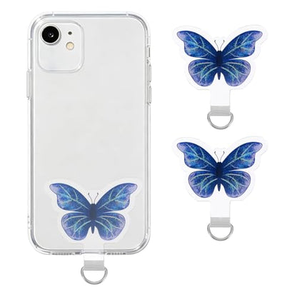 uxcell Phone Tether Tab Universal Butterfly - color: Blue