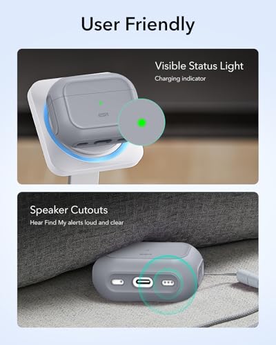 ESR for AirPods Pro 3 Case, Compatible with MagSafe, Gray - color: Gray, size: AirPods Pro 3 Case