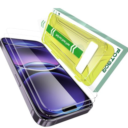 Fotbor 3 Pack for iPhone 14 Pro Max Screen Protector, Shock - Absorbing Pro Series Tempered Glass, [Precision - Align] Quickfit, Case Friendly - size: iPhone 14 Pro Max - 6.7 inch