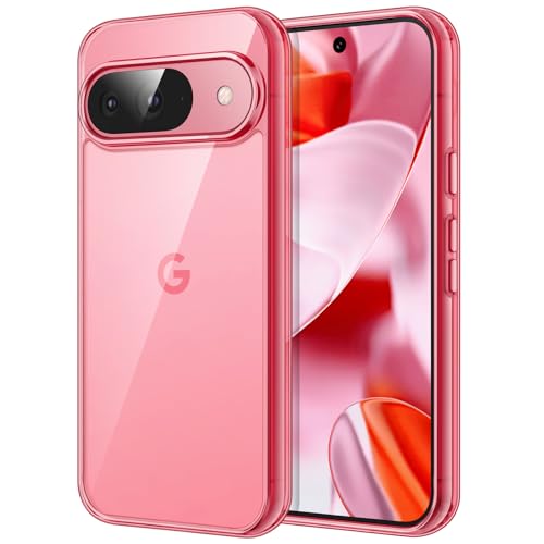 JETech Case for Google Pixel 9/9 Pro, Anti-Yellowing, Peony | Shockproof Protection, Scratch Resistant Hard PC Back, Durable Transparent TPU Bumper - color: Peony, size: Pixel 9/9 Pro