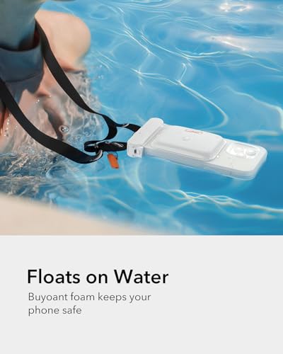 ESR Waterproof Phone Pouch for iPhone 15 Pro Max /14 Pro Max, Clear | Underwater Touch Sensitivity, IPX8 Floating Waterproof Cellphone Case with Lanyard, Dry Bag for Snorkeling - color: Clear