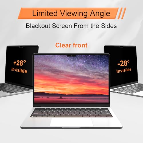 Privacy Screen for MacBook Pro 14 Inch 2021-2026 M5/ M4 /M4 Pro /M4 Max /M3 /M3 Pro /M3 Max /M2 Pro /M2 Max /M1 Pro /M1 Max, Magnetic Removable Anti Blue Light Glare Screen Protector - size: 14 Inch (MacBook Pro 2021-2026)