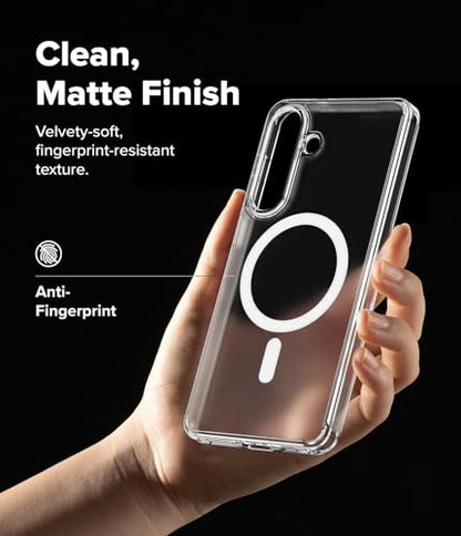 Ringke for Samsung Galaxy S26 Plus Case [Fusion Magnetic Matte Clear] | Compatible with MagSafe, Oil & Dirt Resistant, Anti-Fingerprint Technology Prevents Oily Smudges, Feels Velvety Soft - size: Galaxy S26 Plus