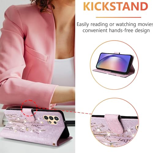 UEEBAI Wallet Case for Samsung Galaxy S23 Ultra 5G, PU Leather Phone Case Kickstand RFID Blocking Flip Case Card Slots Wrist Strap Relief Engraved Pattern Magnetic Closure Flower Folio Case, Lavender - color: Lavender, size: Samsung Galaxy S23 Ultra 5G